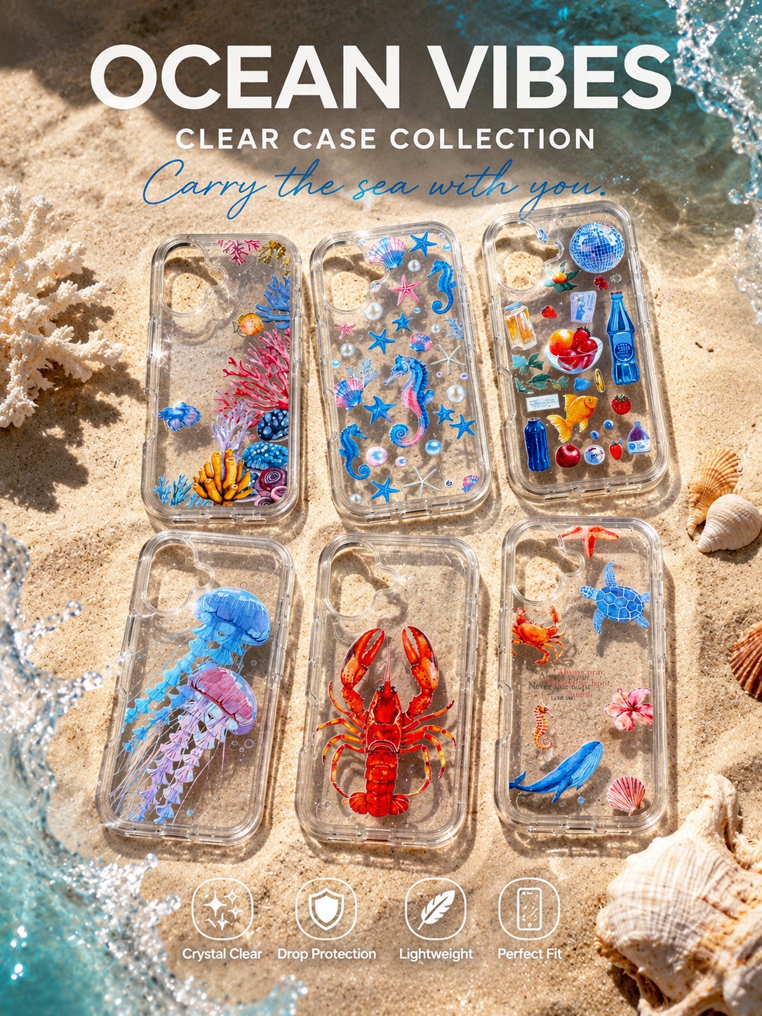 قاب گوشی آیفون Summer Glitter Collection2