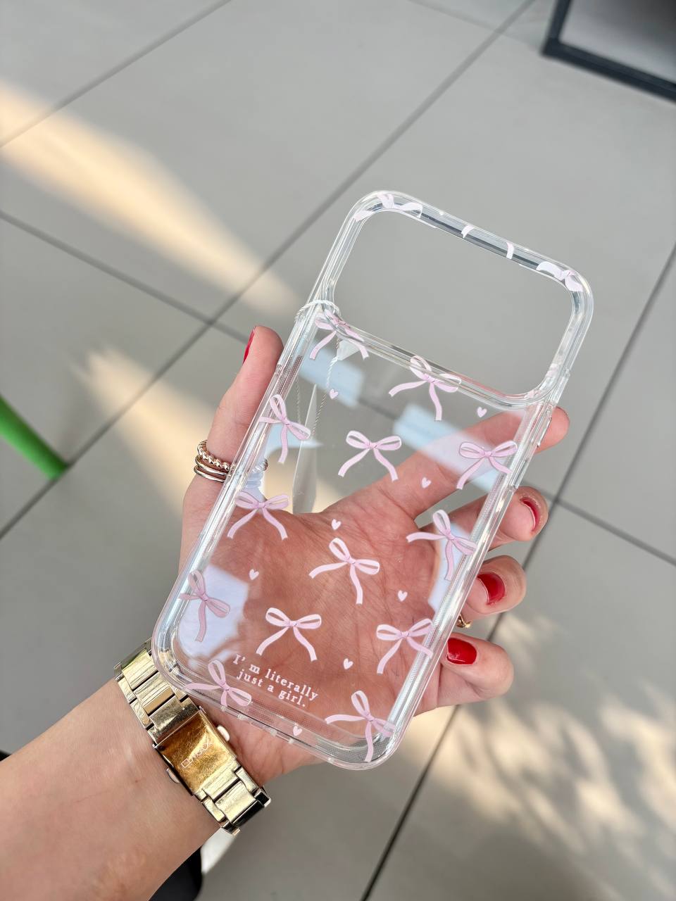 قاب شیشه ای پاپیون صورتی شیائومی