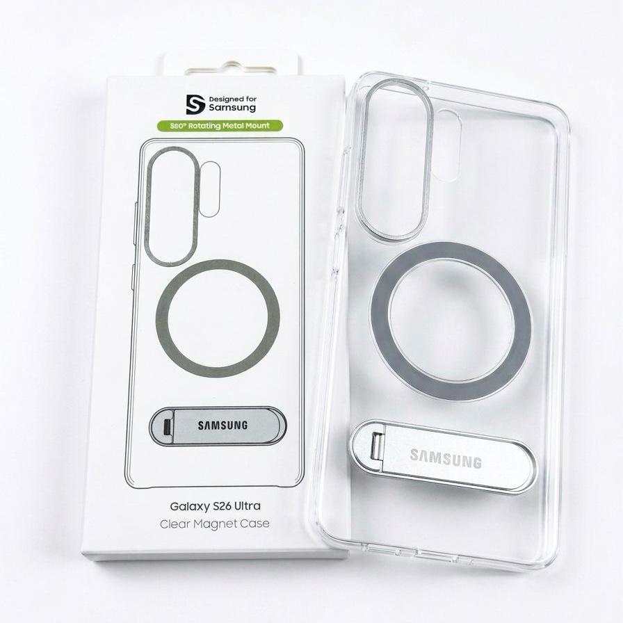 قاب پشت بی رنگ ، شفاف با مگ سیف Clear Magnet 360 Rotating Metal Mount