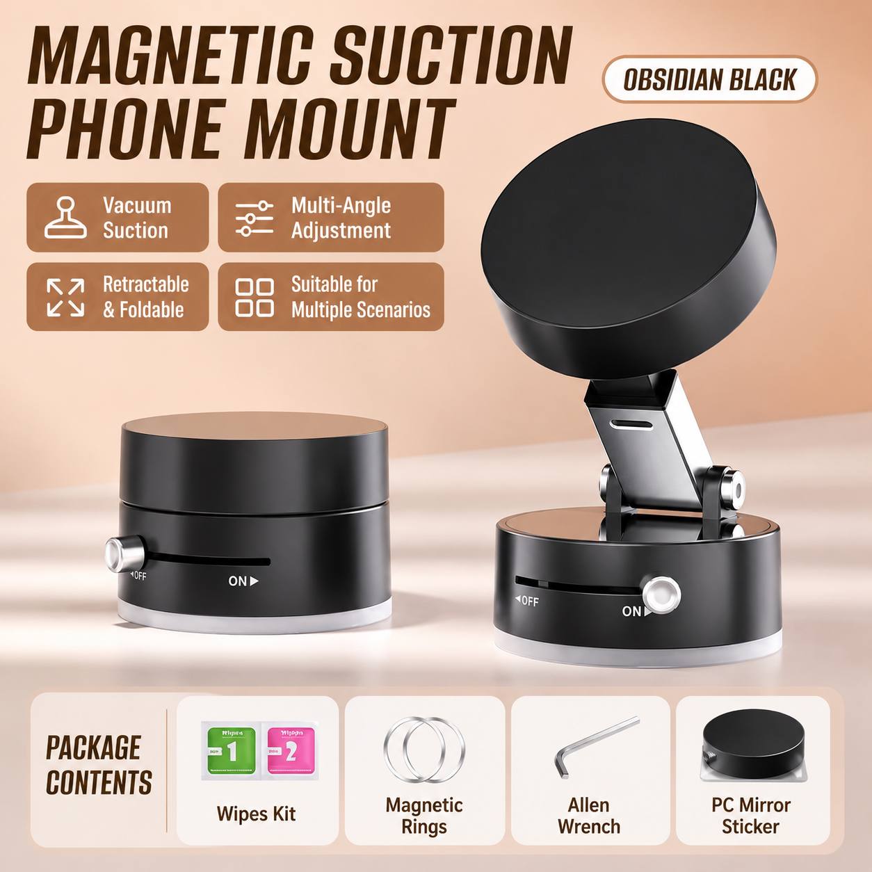 هولدر و پایه مگ سیف وکیومی موبایل (0323
