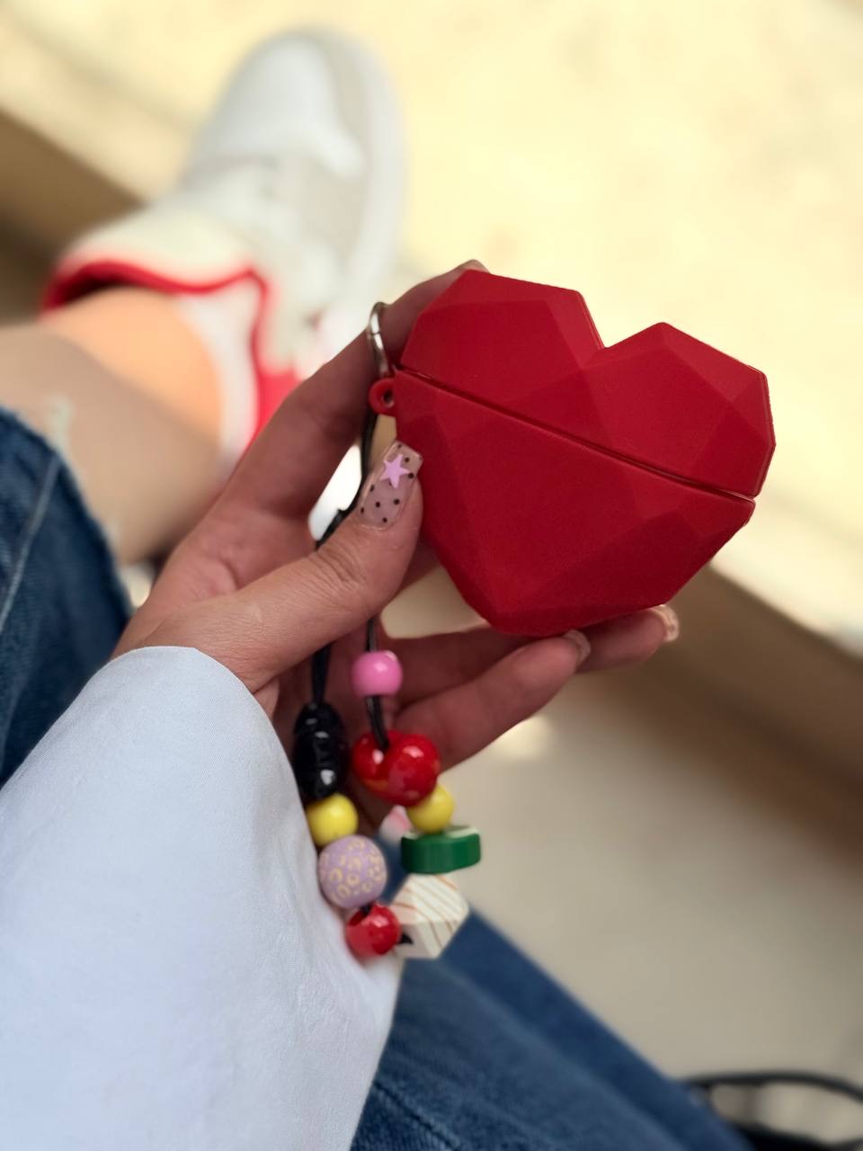 کاور ایرپاد قلب قرمز با آویز