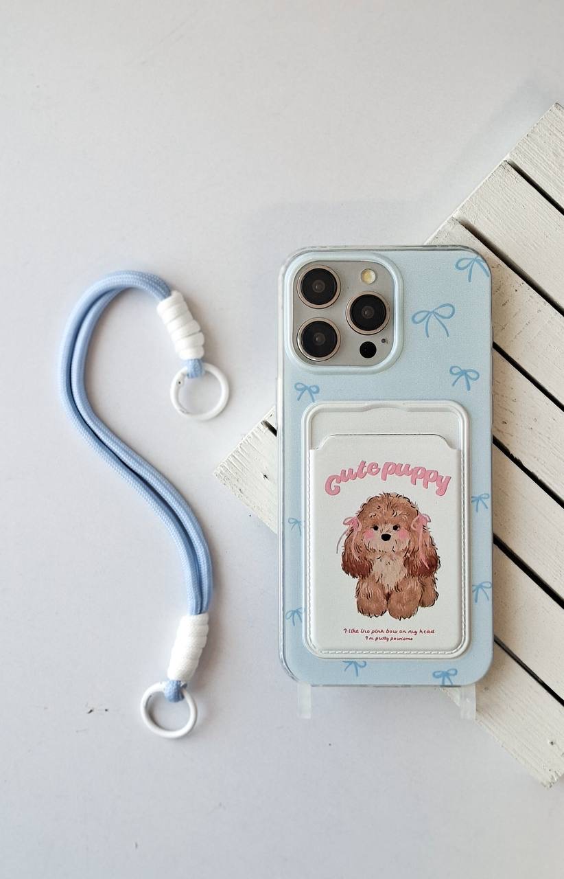 قاب cute puppy جاکارتی دار و بنددار آیفون