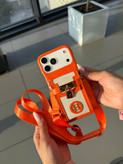 قاب هرمس Hermes lock دارای جای کارت و بند بلند گردنی