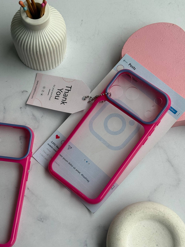 قاب آیفون pink frame
