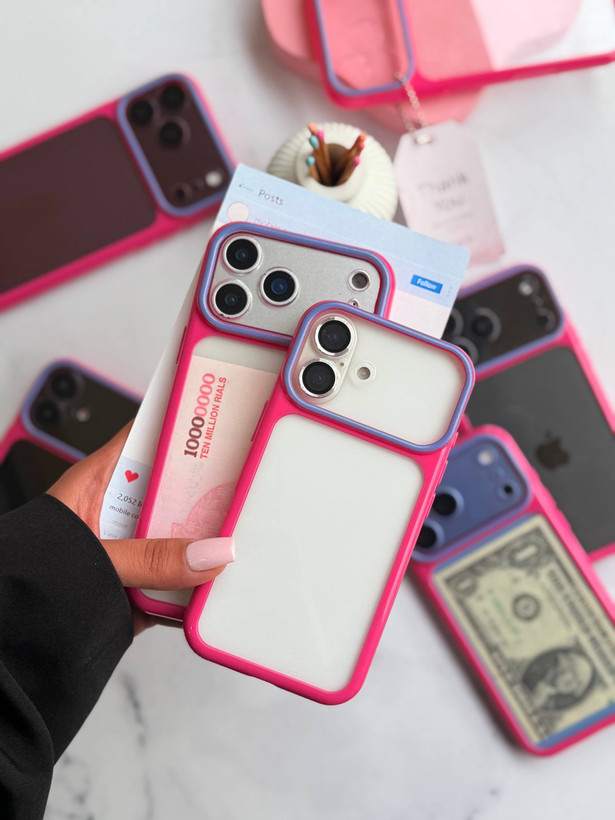 قاب آیفون pink frame